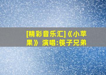 [精彩音乐汇]《小苹果》 演唱:筷子兄弟